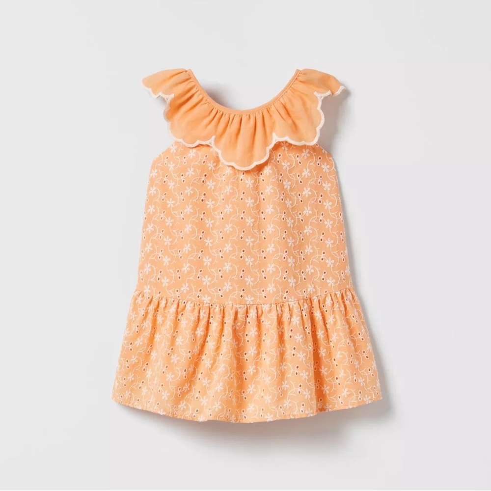 Zara Kids Peach Ruffled Blouse
